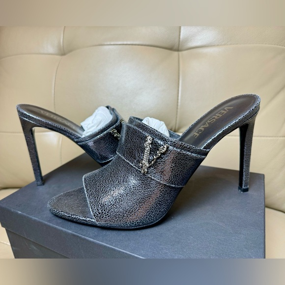 Versace metal logo mule sandals - Picture 3 of 8